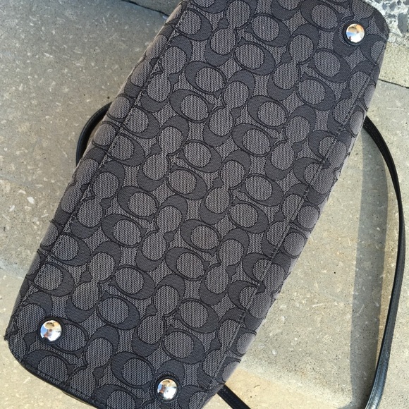 COACH Staton Carryall Leather Trim Signature Jacquard w! Matching Wallet - Picture 8 of 14